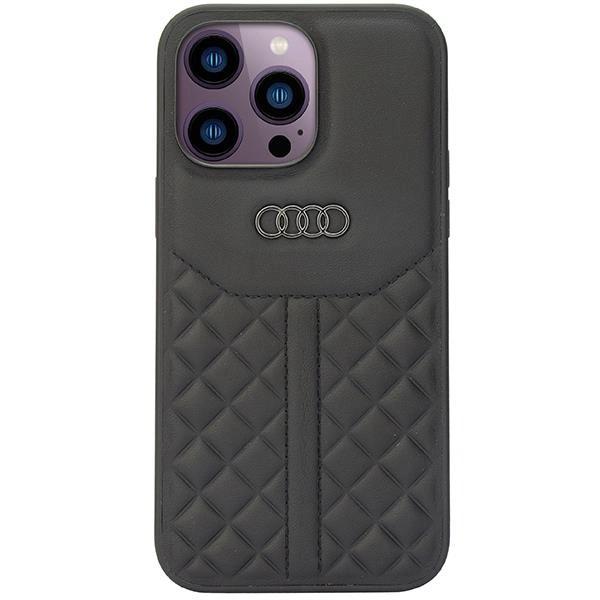 Чехол Audi из натуральной кожи для Iphone 14 Pro Max 6.7 — черный Au-Tpupcip14Pm-Q8/D1-Bk