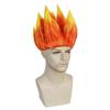 Anime Anger Wig Flame Wig Orange Spiky Wig Short Fire Cosplay Wig Mens Synthetic Wig Outfit For Halloween Party Wig