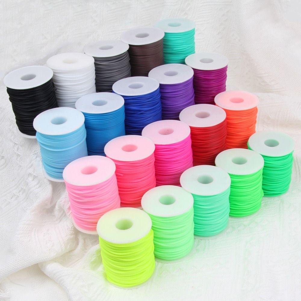 Transparent Hose Hollow Rubber Tubing Colorful Design Stretch Stitch Cord Necklace Making