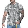 Летний топ с круглым вырезом и 3D-принтом, модные повседневные футболки с короткими рукавами для мужчин