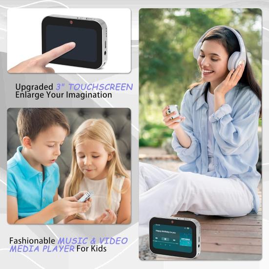 Цифровая камера с сенсорным экраном, функцией распознавания лиц и автофокусом, портативная камера для видеоблогов с разрешением 64 Мп и 16-кратным увеличением, компактный размер, цифровая камера для селфи