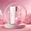 Текстура розового золота Мадам пинк Стекло Чехол для телефона для Samsung Galaxy S26 S25 S24 S23 S22 S21 FE Ultra Plus Ударопрочный Женский