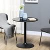 75H x diameter 70cm Two-Person Minimalistic Dining Table - Black