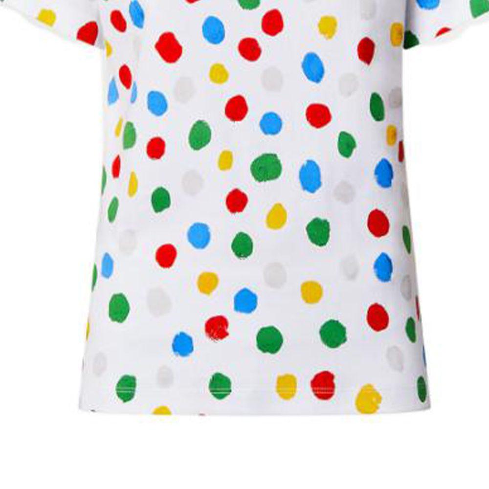 Louis Vuitton X Yayoi Kusama Футболка с расписными точками Белая 1AB90E