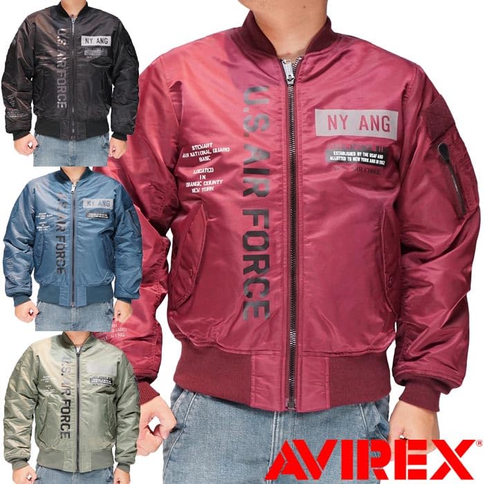 AVIREX Avirex Jacket Outerwear Reflective Stencil Flight Jacket 401 MA-1 Men's 783-3252045 Sage-XL