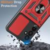 Coque pour Samsung Galaxy S26 - avec Anneau et Protection Caméra - Rouge - 2 Verres Trempés