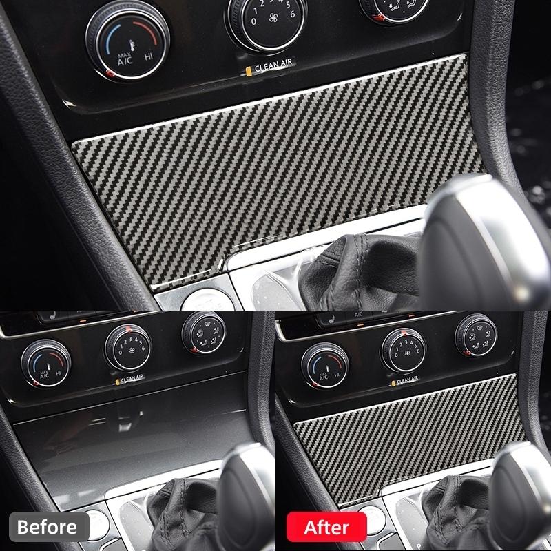 Для Volkswagen Vw Golf 7 Gti Mk7 2013-углеродное волокно салонный ящик для хранения прикуривателя крышка отделочная наклейка автомобильные аксессуары