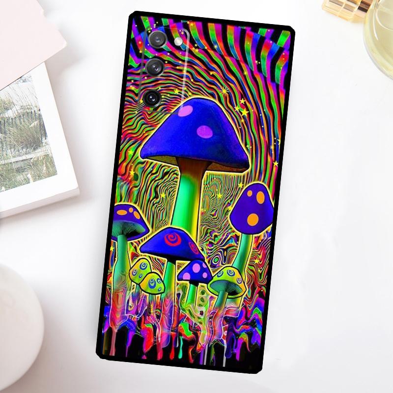Mushrooms Psychedelic Funda For Samsung Galaxy S23 Ultra S22 Plus S20 S21 FE S8 S9 S10 Note 10 20 S24 Ultra Case