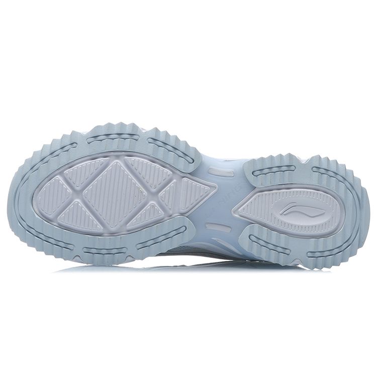 Кроссовки женские Li Ning Yun Que с низким верхом, амортизирующие, нескользящие, износостойкие, белые, синие ARLR004-1