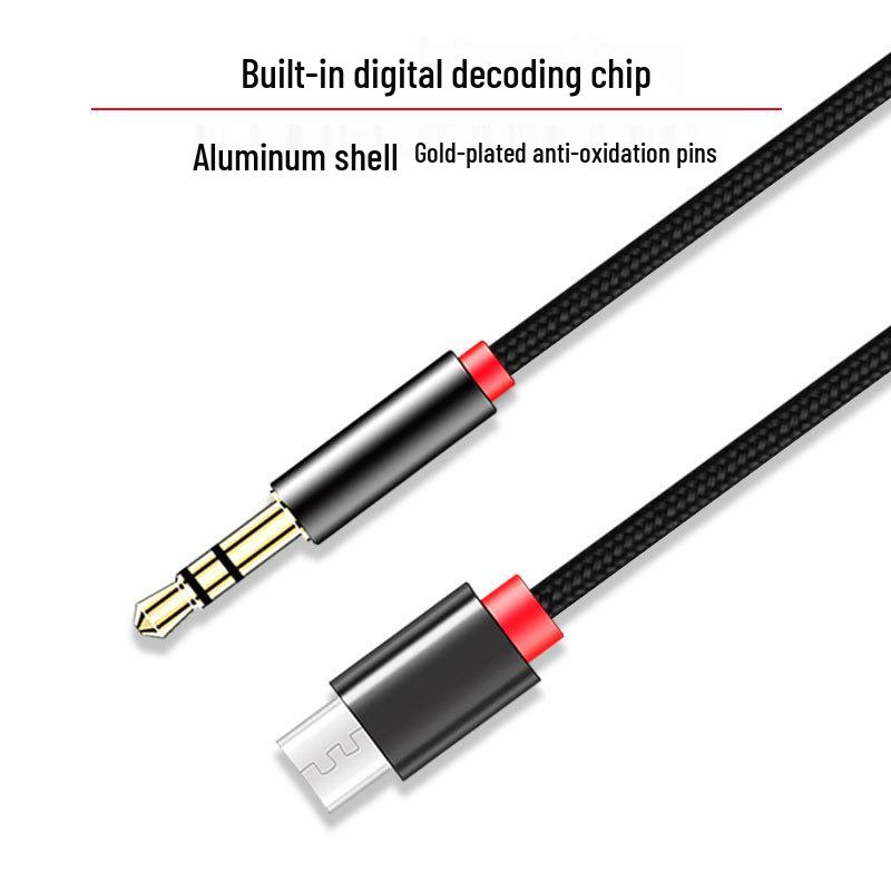 Аудиокабель USB-C на 3,5 мм с микрофоном и регулятором громкости для Android-наушников