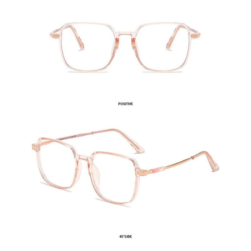 Fashionable anti blue light glasses with rectangular frame suitable for both women and men