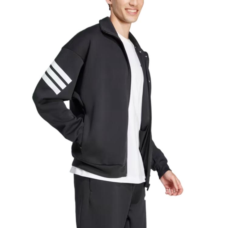 adidas Мужская спортивная куртка Future Icons с тремя полосками, черная JD4885