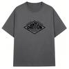 2026 New Vintage Washed Loose Oversized Tee Chest Mini Art Back Big Abstract Hip Hop Street Trendy Casual Tees
