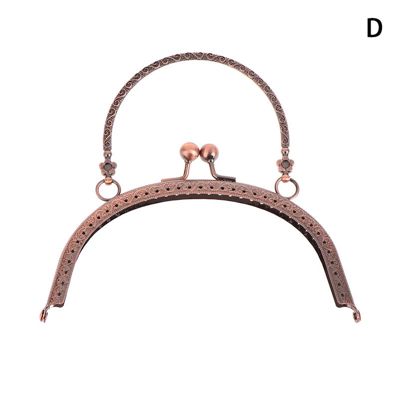 1 шт., 16,5 см, винтажная металлическая застежка с тиснением, арочный замок для сумок, застежка с ручками, аксессуары для поддержки запястья сумки