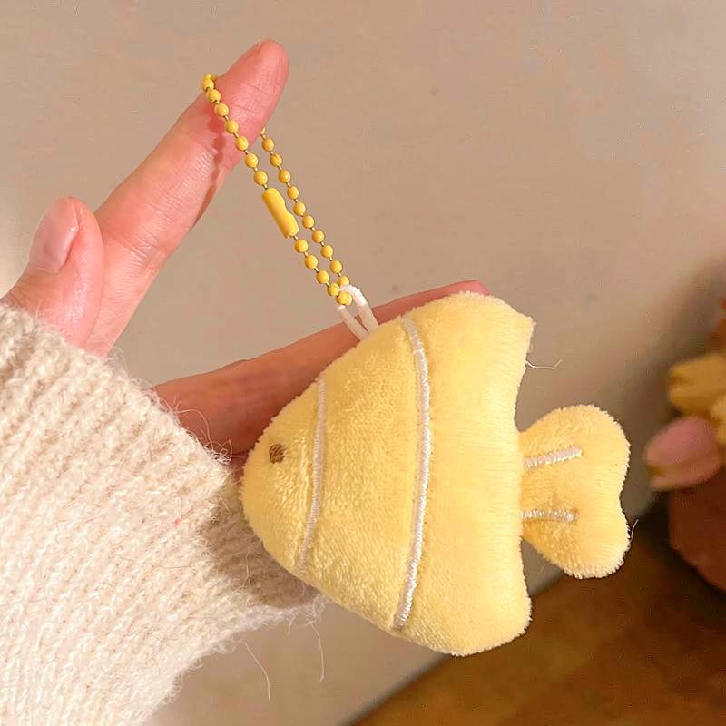Plush Fish Keychain Adorable Fish Bag Charm Stuffed Animal Pendant Plush Kawaii Fish Decoration For Diy Decoration Keys Bags