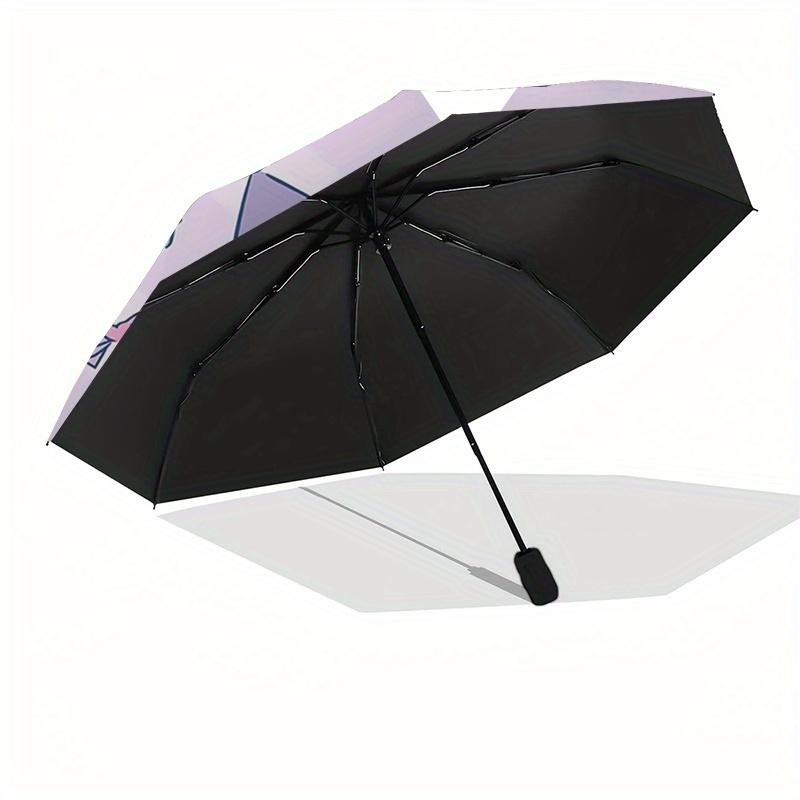 1pc Sanrio,Kuromi Automatic Umbrella-Foldable, Durable 8-Bone Design, Compact and Stylish, Great for Camping, Halloween, Christmas, Mother's