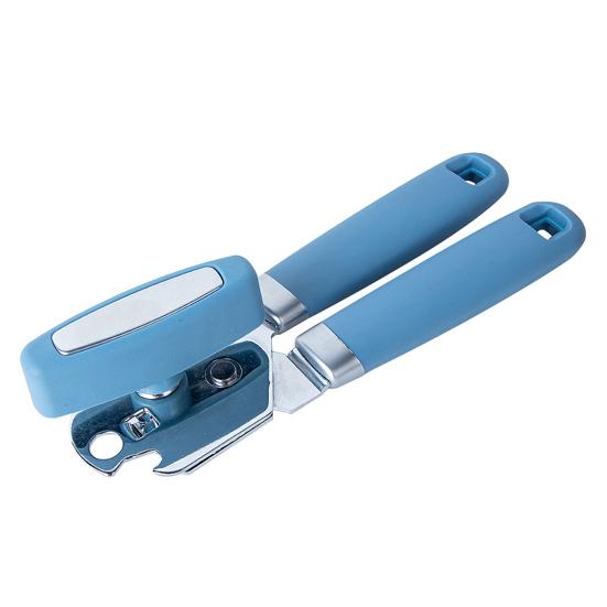 Can Opener Smooth Stainless Steel Beer Opener Turn Knob Non-Slip Grip Lid Opener for Home Kitchen Bar