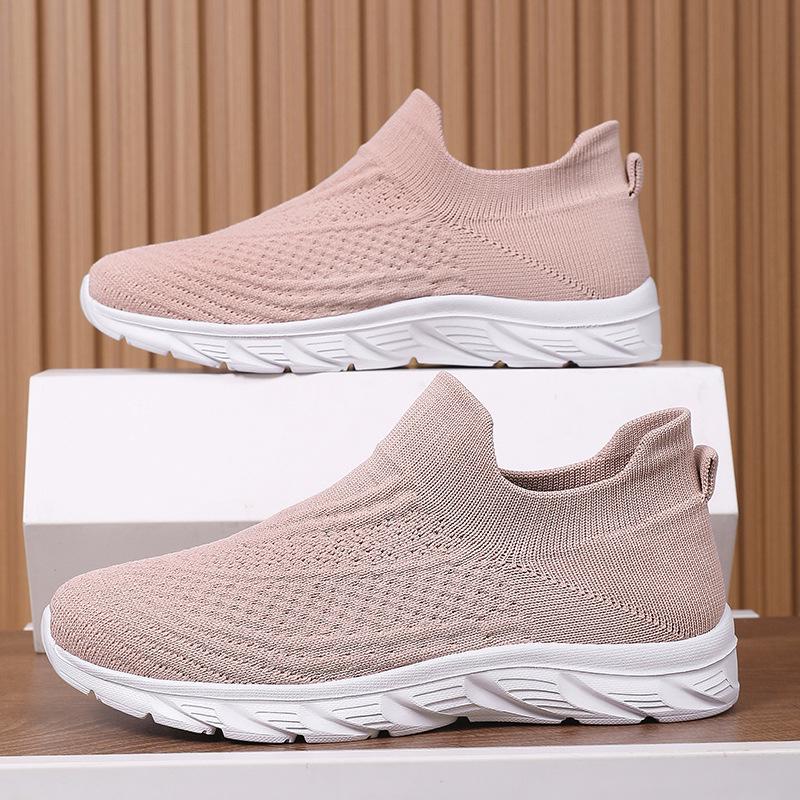 Сетчатые носочные кроссовки Slip-On из Flyknit, унисекс - Дышащая спортивная обувь большого размера