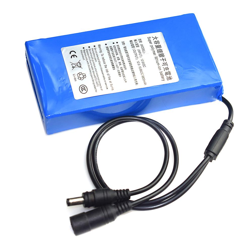 Суперперезаряжаемый литий-ионный аккумулятор 12 В, 6800–18 000 мАч + вилка европейского стандарта