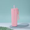 Water bottle101 stainless steel rope coffee cup large capacity vacuum thermos cup outdoor portable car straw cup
