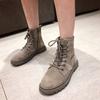 Ботинки мартин женские рабочие ботинки осень и зима новая мода короткие ботинки бархатные круглый носок женские ботинки ретро