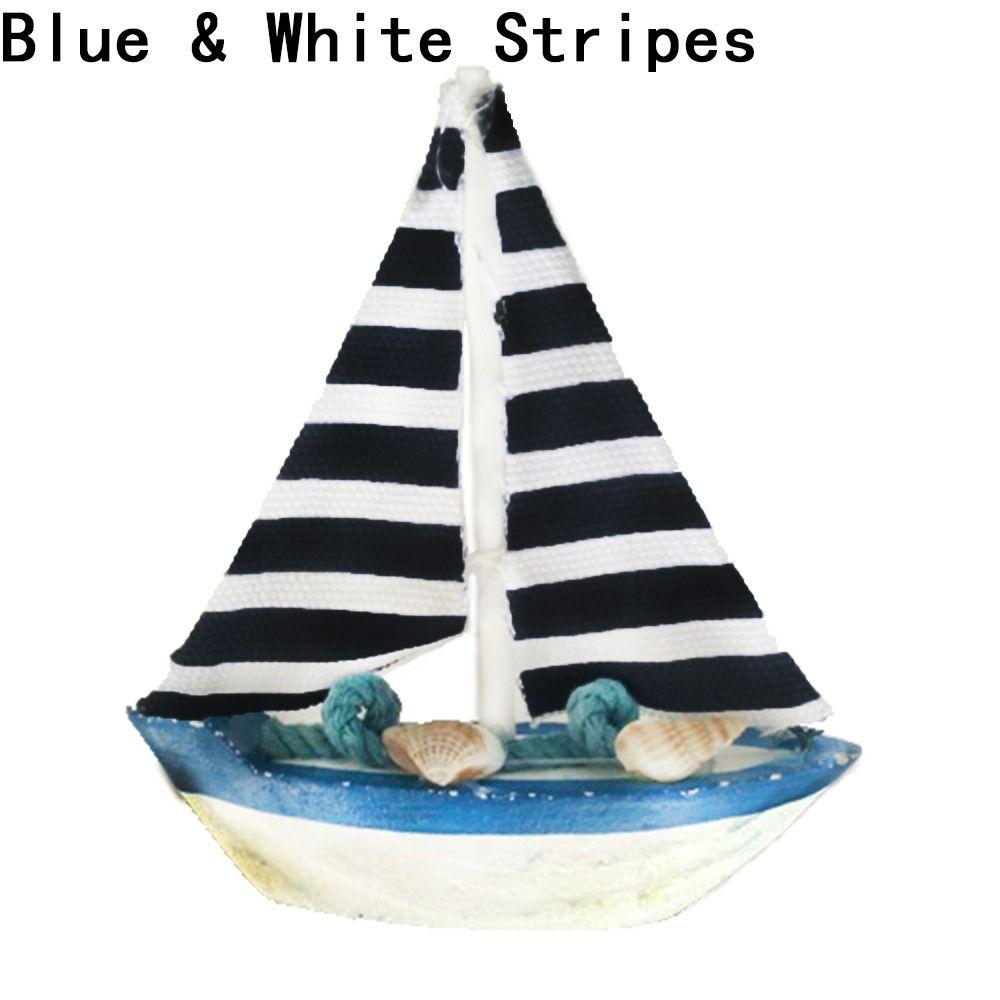 Стиль Подарки на День Рождения Судно Поделки Деревянные Украшения Корабля Морская Фигурка Модель Парусной Лодки