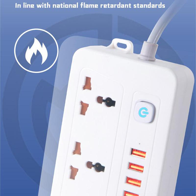 Универсальный удлинитель с 2/3 розетками и зарядным устройством на 6 портов USB, кнопка переключения удлинителя, удлинитель 2M/3M, розетка для удлинителя EU UK Us