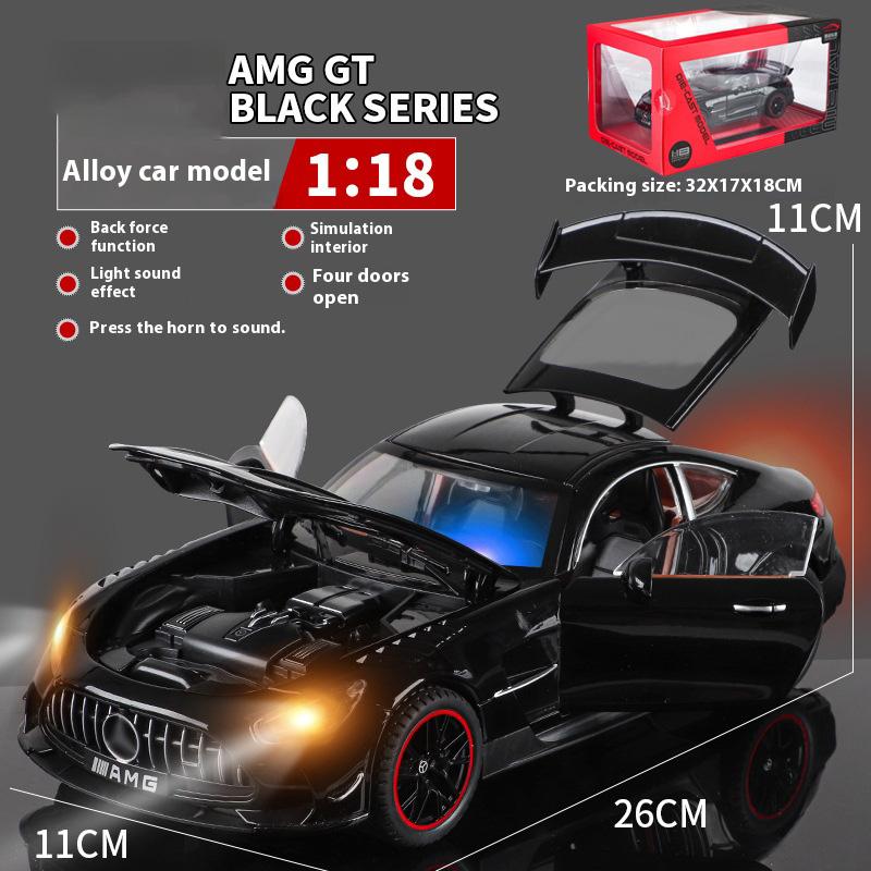 1/18 BENZ AMG крутая спортивная машина, модель из сплава, крутой звук и свет, детализированный салон, воссоздание деталей, изысканное настольное украшение