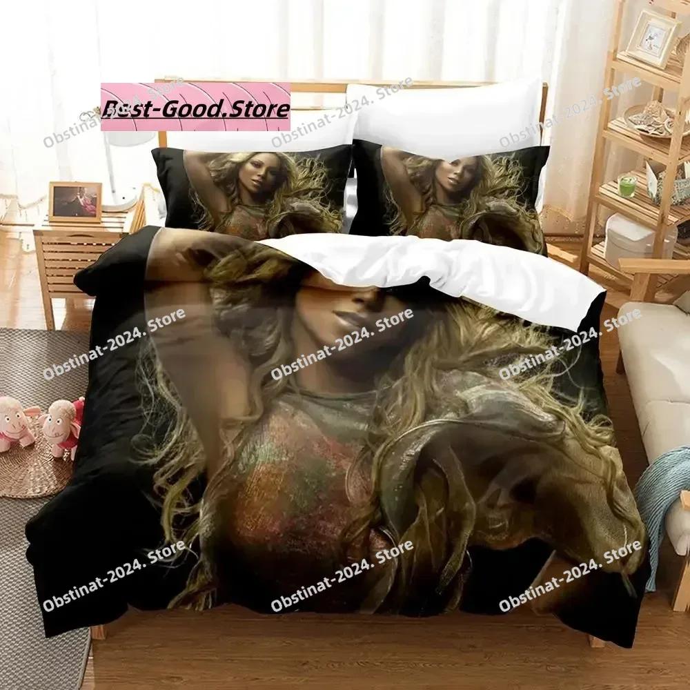 Комплект постельного белья Mariah Carey Односпальный Twin Ful Quen King-Size Размеры Размеры Комплект постельного белья Взрослый Детская спальня Комплекты пододеяльников 3D Kawai Комплект простыней