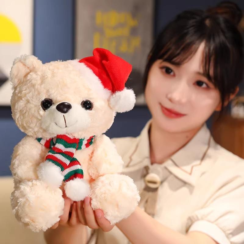 Рождественский медведь Маленькая кукла-мишка Плюшевая игрушка Милая рождественская кукла Подарок