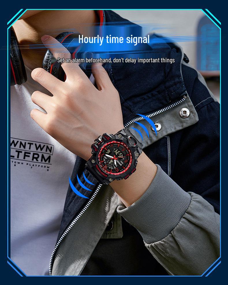 Sanda Teen Multi-functional Waterproof Sports Watch with Alarm & Luminous Display