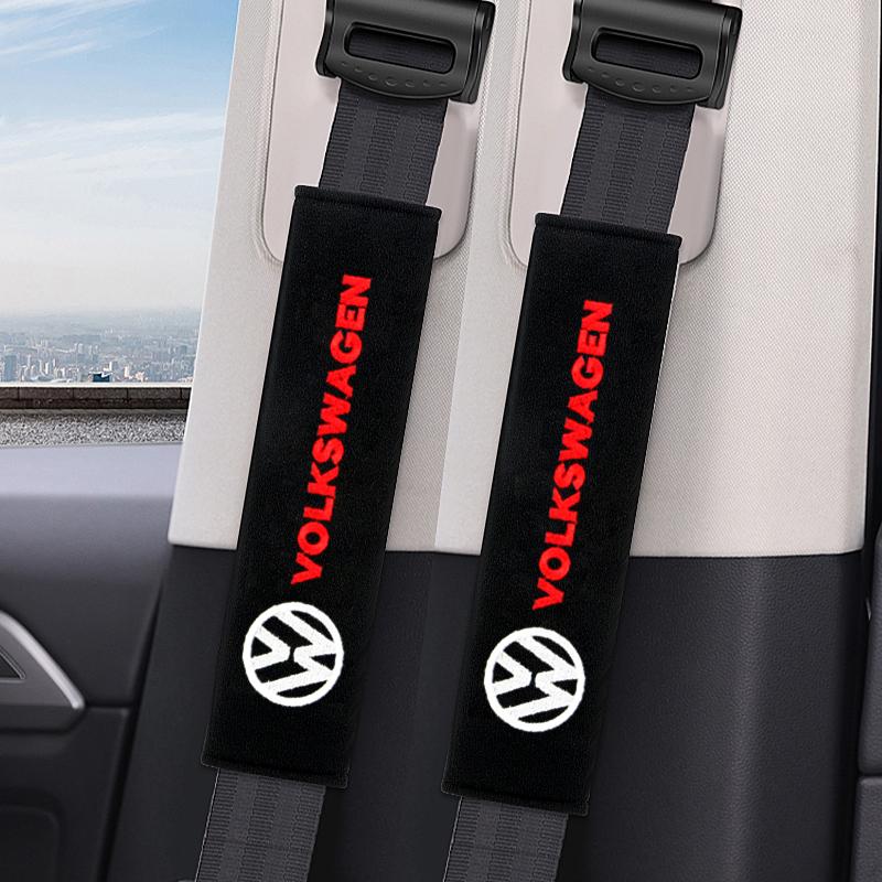 2Pcs Auto Car Cotton Seat Belt Cover Case for Volkswagen VW Transporter T5 2010 2011 2012 2013 2014 2015 Auto Accessories zd0