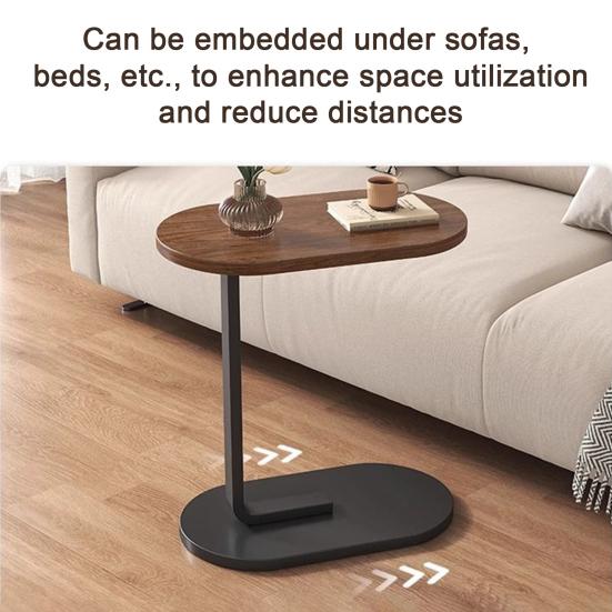С-образный Приставной Столик Гостиная Спальня Уголок Офиса Металлический Каркас Кофейный Столик Прикроватная Тумбочка Современный Овальный Боковой Столик для Дивана Кушетки Маленькое Пространство