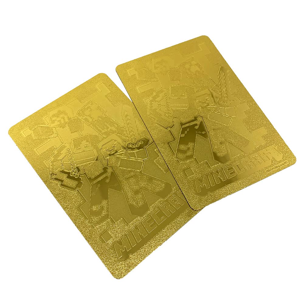 Крутые игральные карты, сияющие золотом. Золотые игральные карты Minecraft 9 см. Официальные товары. Прибл.