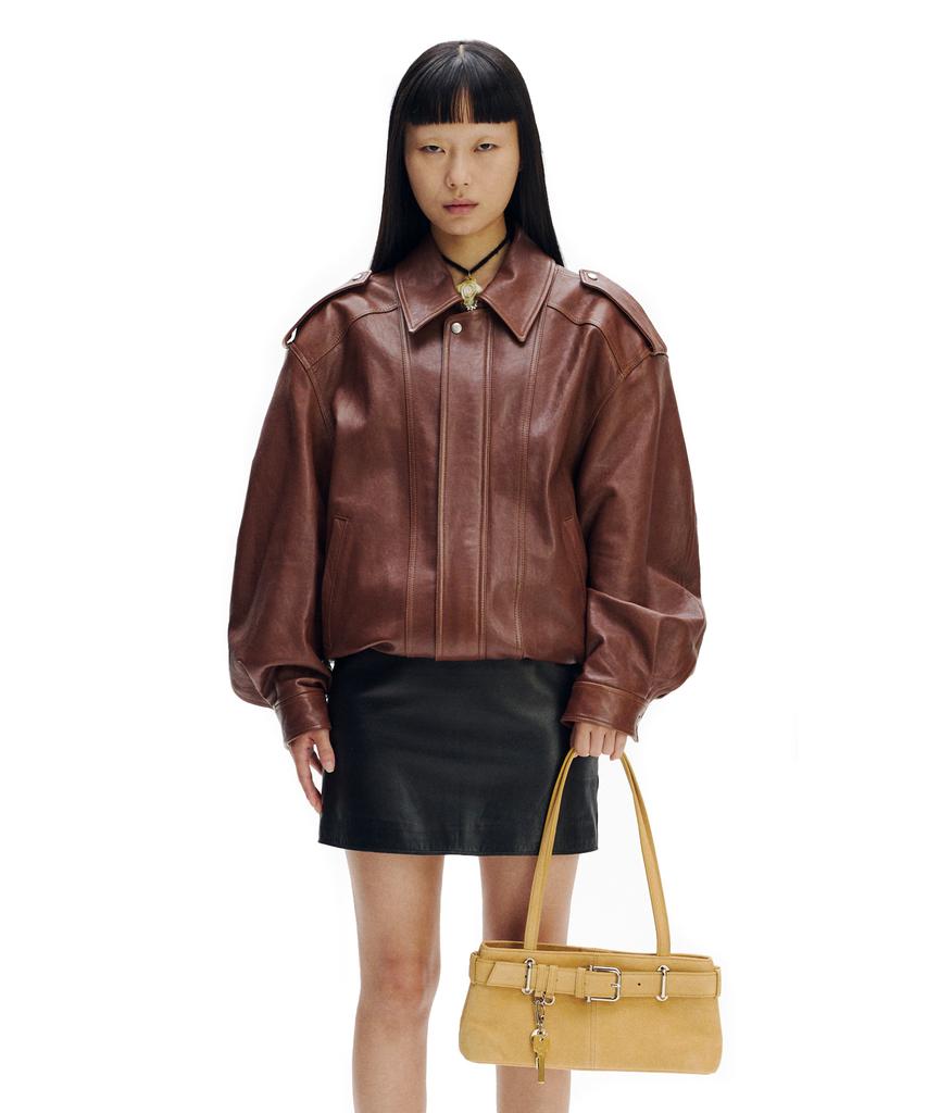 Osoi Shoulder Brocle Mini [Nubuck Caramel]