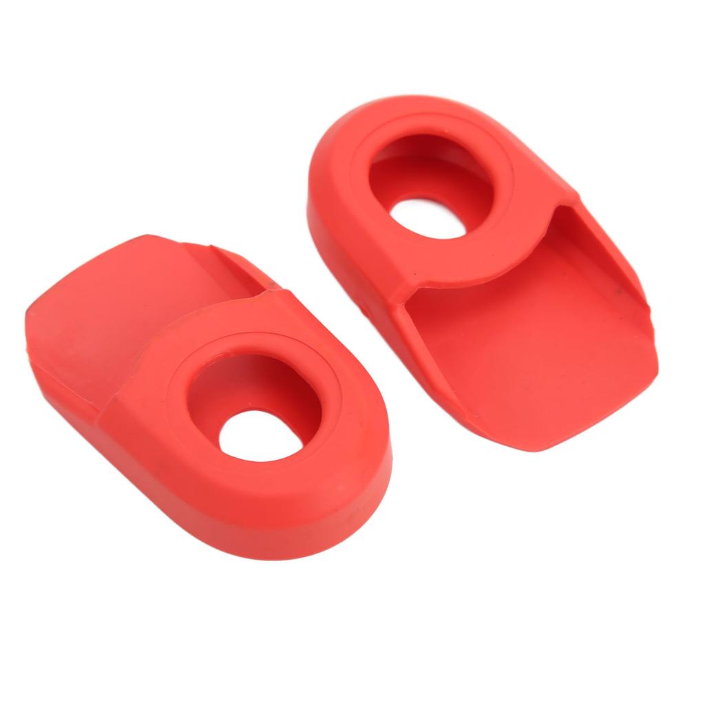 2PCS Bike Crank Cover Protector Silicone BIcycle Crank Arm Sleeve Cover Protective CaseRed