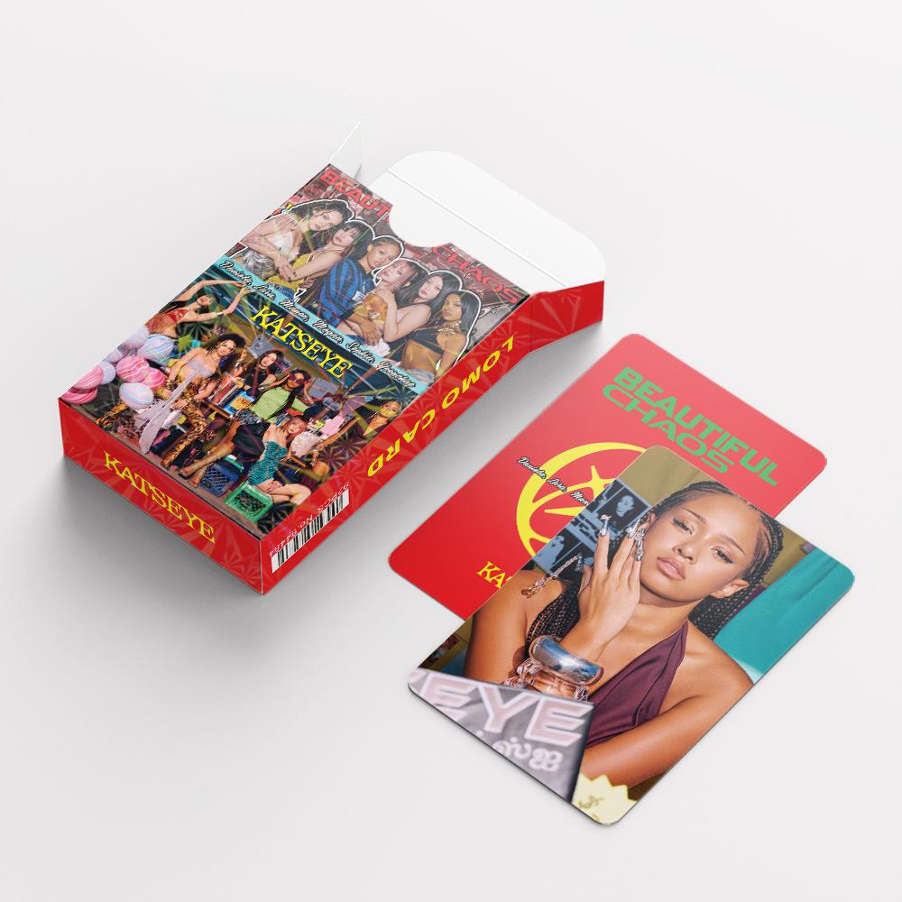 In-Stock 92 Pieces Of Multinational Girl Group Katseye Beautifulchaos Support Photo Card Stickers Lomo Greeting Card Gift Box