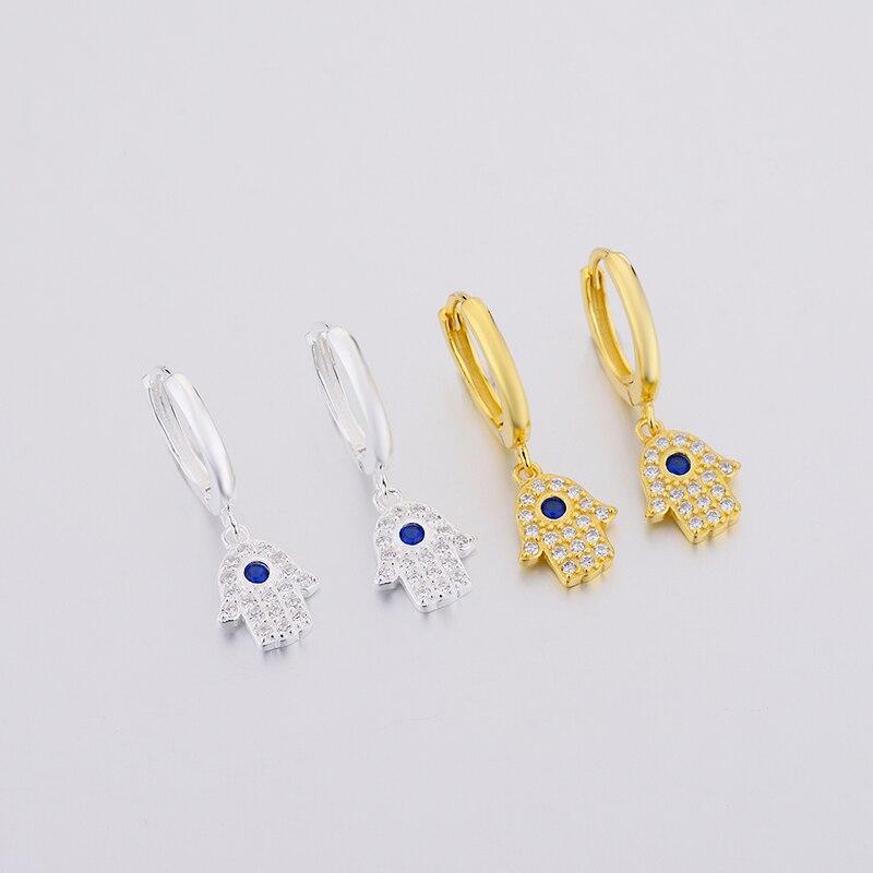 100% 925 пробы серебро маленькие круглые золотые молнии циркониевые серьги-кольца клипсы для женщин Pendientes геометрические