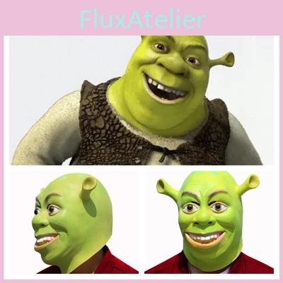 Маска Шрека Костюмный Аксессуар - Эластичный Дизайн Подходит для Всех Форм Головы для Хэллоуина Косплея Выступления