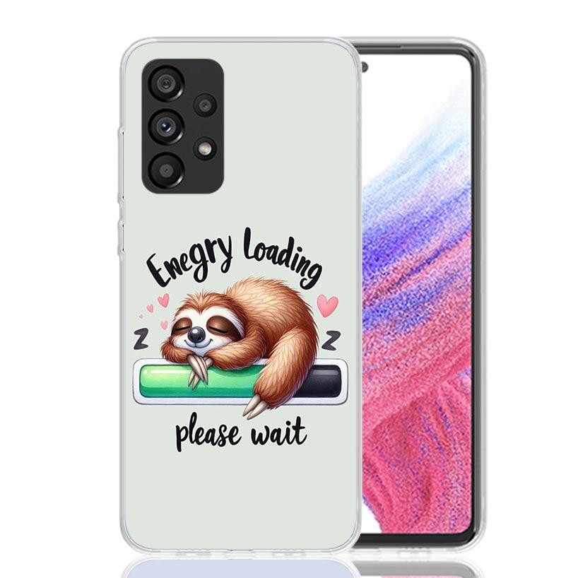 Милый Мультяшный Ленивец Кофе Чехол для Телефона Samsung Galaxy A17 A16 A14 A15 A13 A57 A56 A54 A55 A53 A37 A36 A34 A35 A33 A26 A