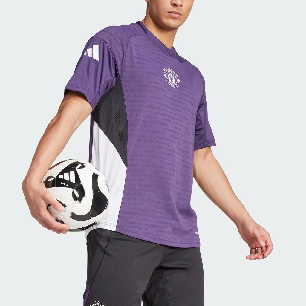 Adidas Manchester United Tiro 25 Pro Player Edition Quick-Dry Training Short Sleeve Football Shirt Men Tops JP3130