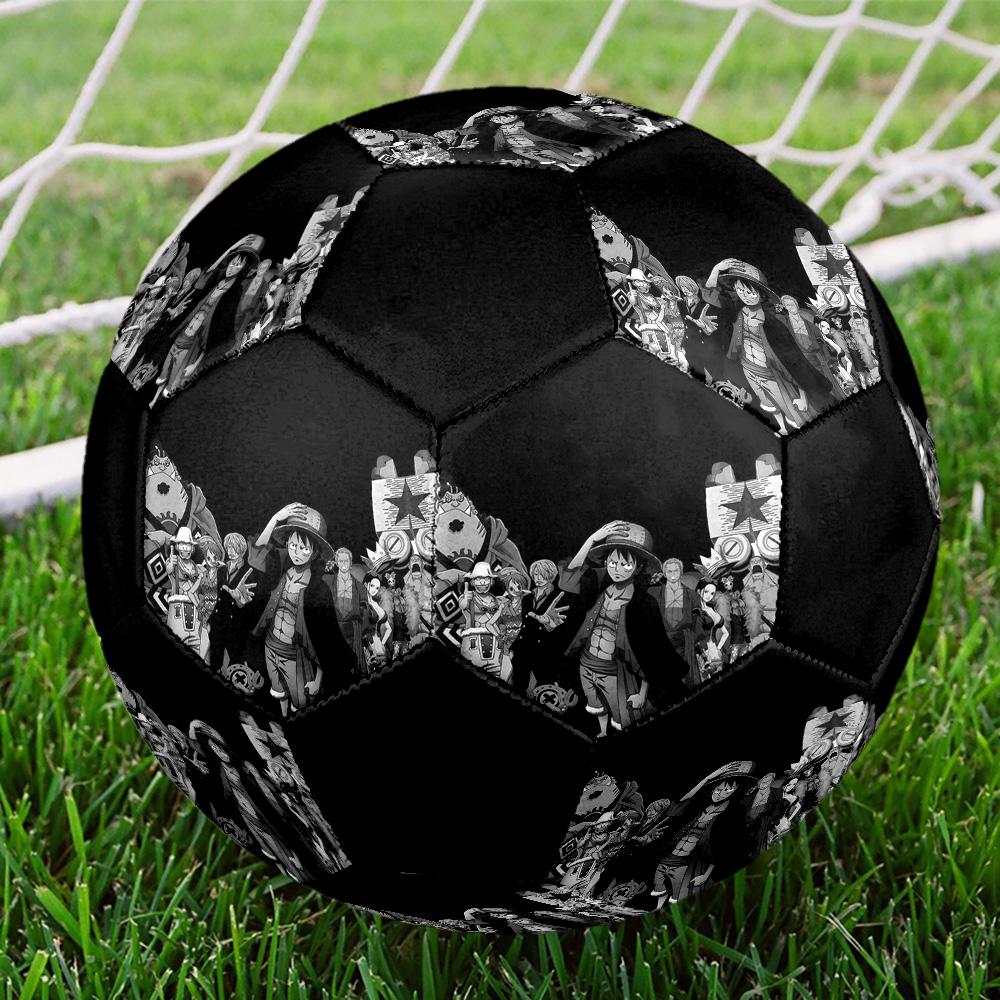 Straw Hat Crew Soccer Ball Colorful All Ages Machine Stitched PVC Competition Ready Durable High-Bounce.SIZE5