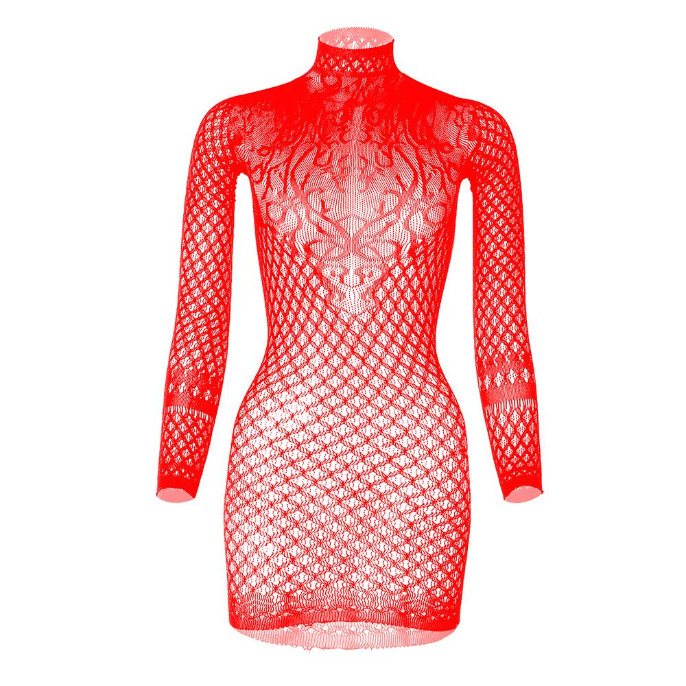 Дамы Сексуальное сетчатое мини-платье в сетку Цельные платья Боди Женское белье Женское прозрачное платье с открытой спиной Нижнее белье Сексуальные костюмы размера плюс