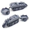 WW2 Military Army Soldiers World War 2 Half Track Motorcycle Armored Vehicle Building Blocks Bricks Children's DIY Toys Gift