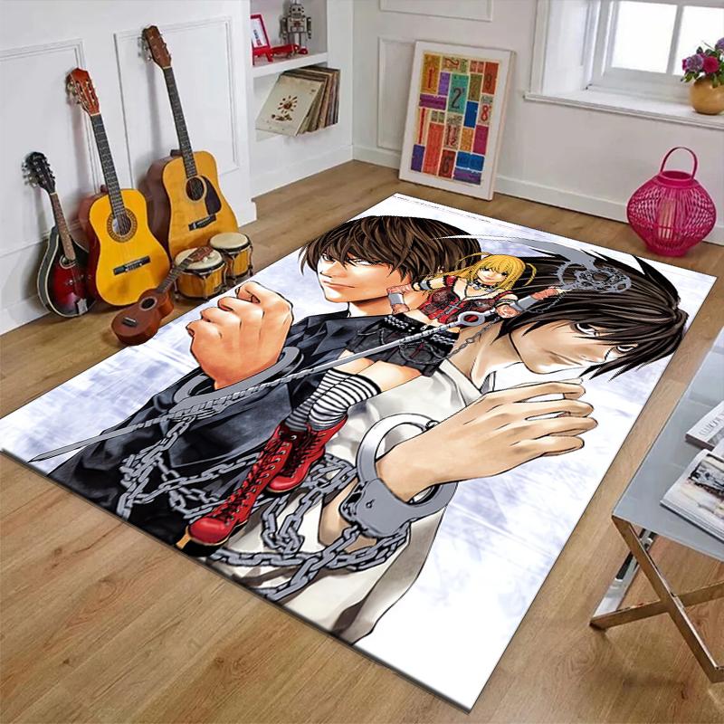 Полиэстеровый ковер Death Note, Мягкий коврик для помещений под офисное кресло, в гостиную, к компьютерному столу - Декоративный дизайн ковра для домашнего офиса