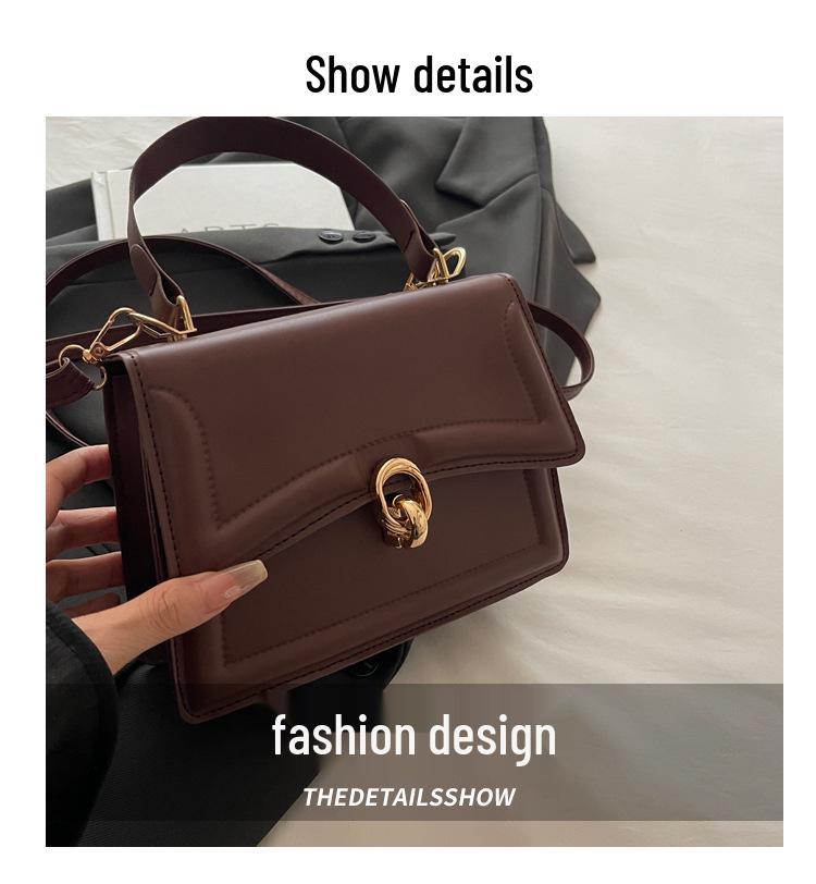 Модный тренд 2025 года Однотонная женская сумка кроссбоди - Универсальная квадратная сумка через плечо в корейском стиле