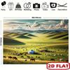 One 2D flat banner, designed in the style of the Mongolian grassland, is perfect for wall decoration in rooms or gardens.
