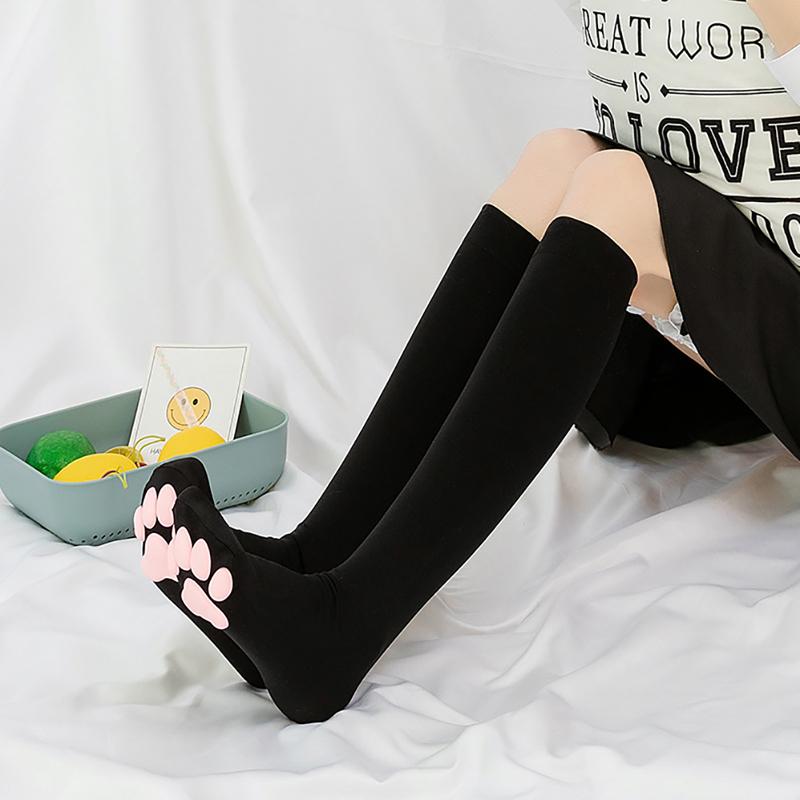 Cat Paw Socks Kawaii 3D Cat Claw Women Stocking Lolita Paw-Pad Thigh High Socks