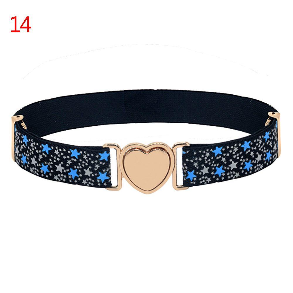 Elastic Adjustable Kids Heart Belt Waist Belt Dresses Girls Elastic Belts