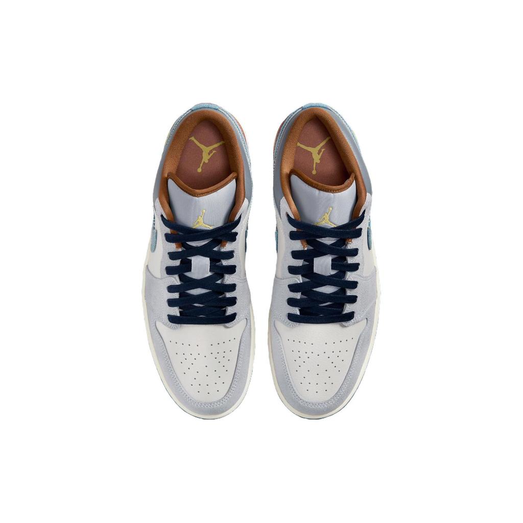 Air Jordan 1 Low SE Repaired Denim Swoosh Men Sneakers Cream Phantom Coconut-Milk FZ5042-041